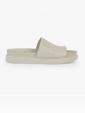 Vagabond Erin Leather Croc-Embossed Slide Sandal - Women